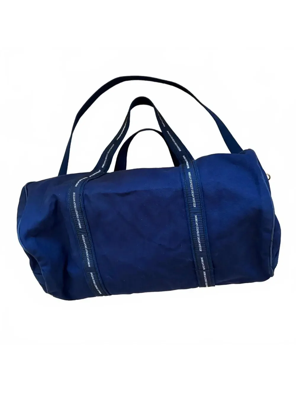 Morgan Stanley Dean Witter Scarborough Tweed Canvas Banker Bag Duffle Weekender